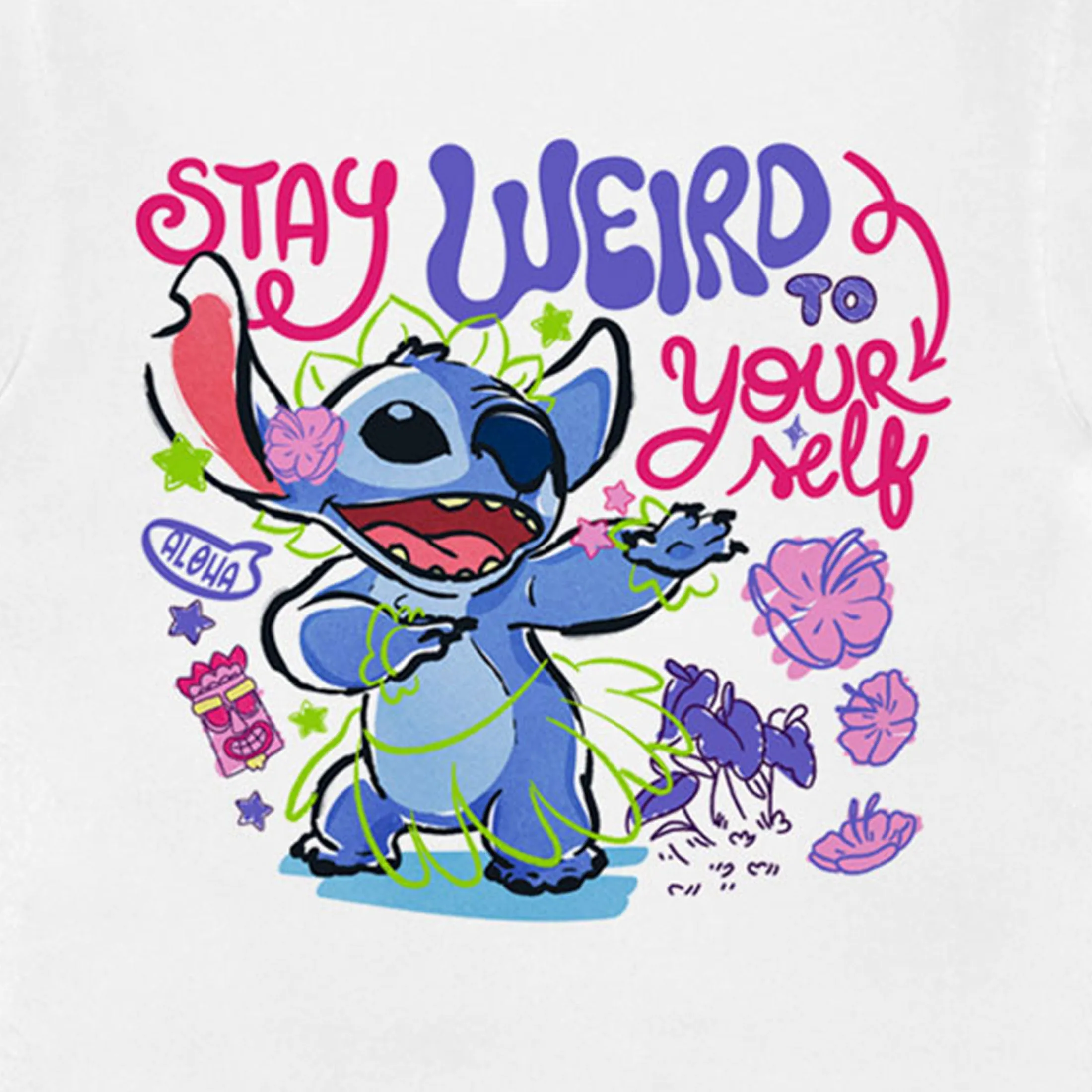Lilo & Stitch Stay Weird To Yourself T Shirt sold by Paradiso Clothing product image thumbnail 2