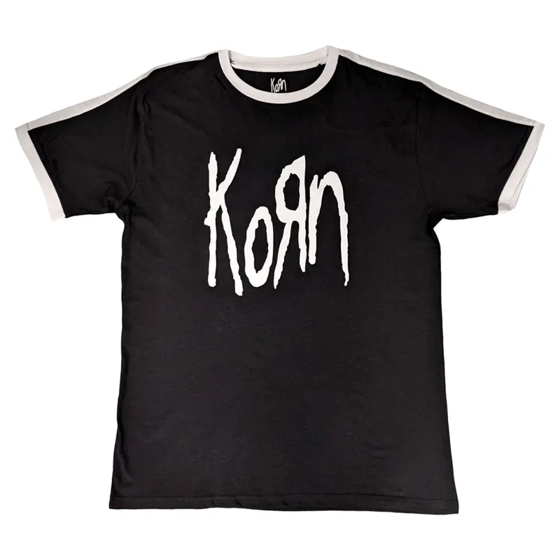 Korn Band Logo Ringer T Shirt sold by Paradiso Clothing