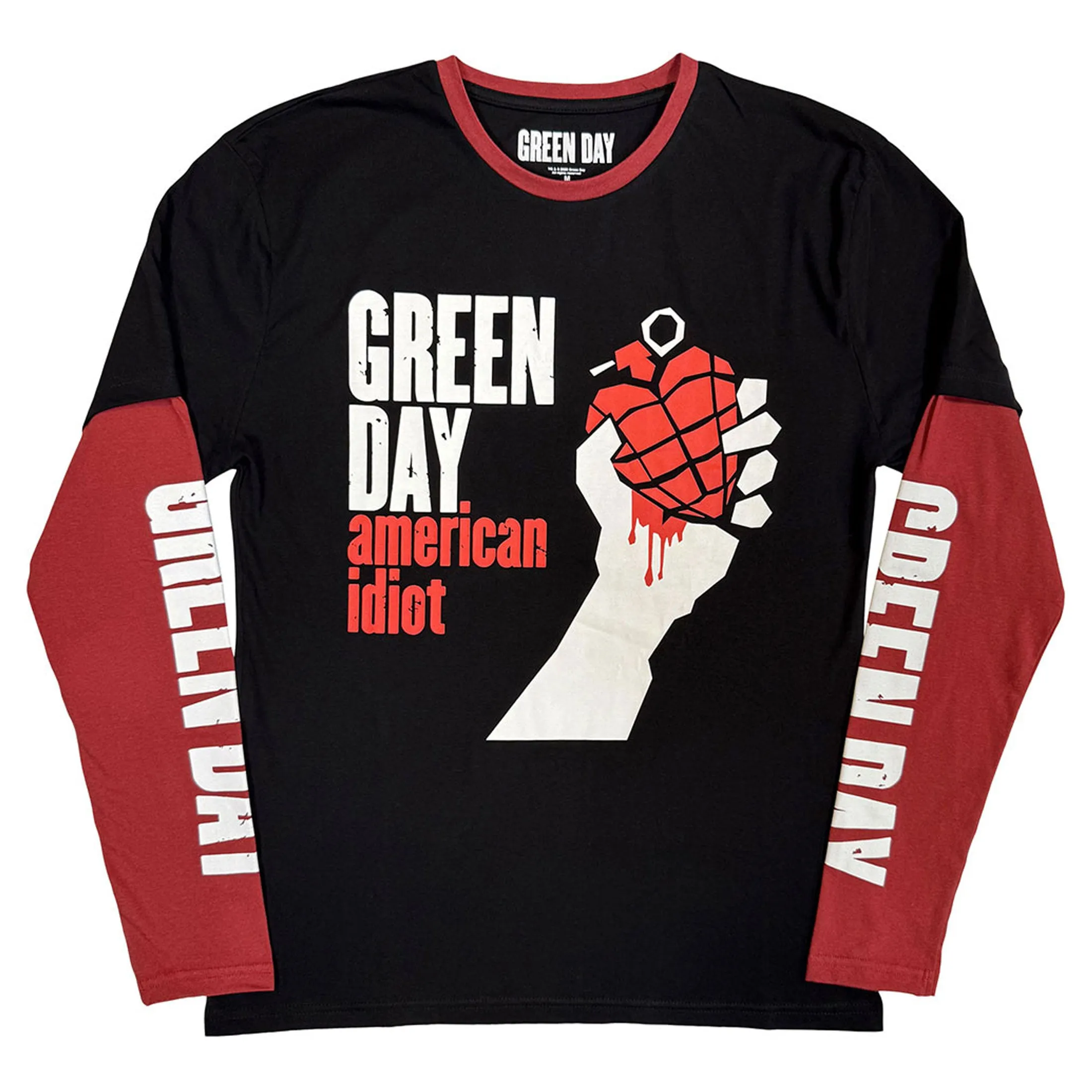 Green Day American Idiot Layered Long Sleeve T Shirt sold by Paradiso Clothing