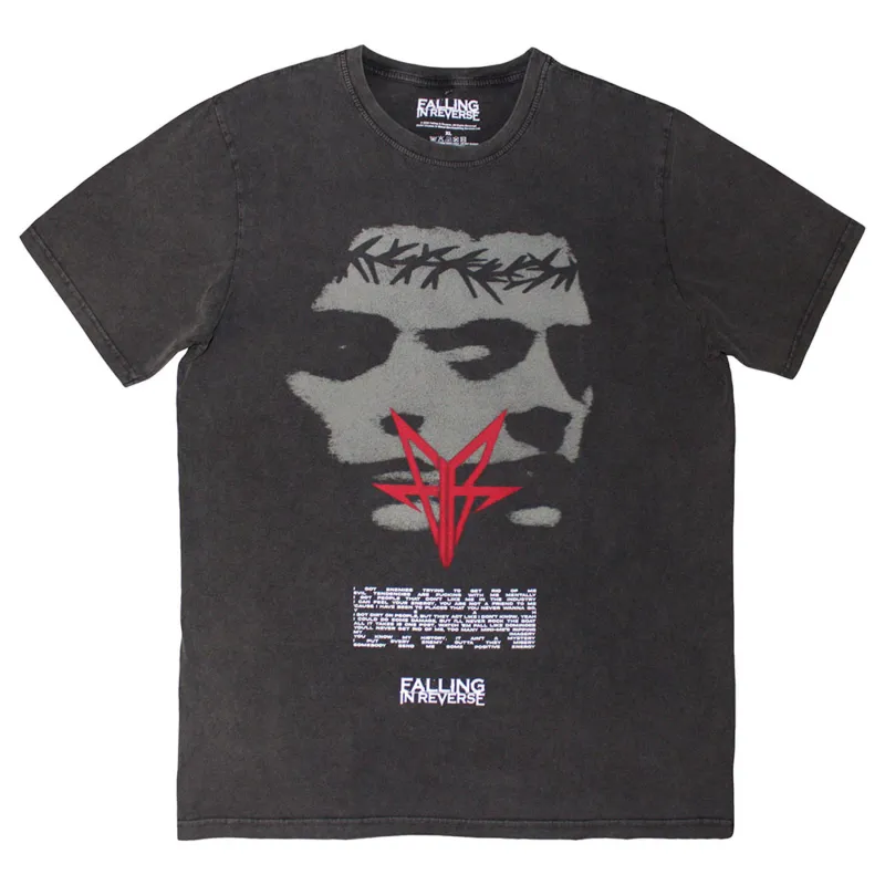 Falling In Reverse Blur Stone Wash T Shirt made by Paradiso Clothing