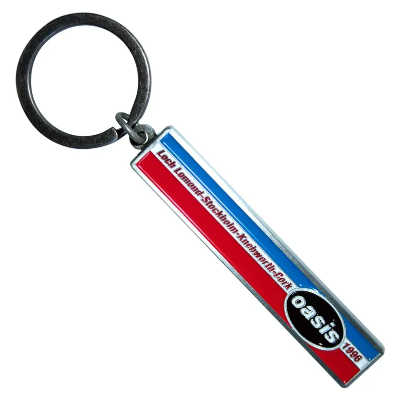 Oasis 1996 Tour Horizontal Stripes Keychain Keyring made by Oasis