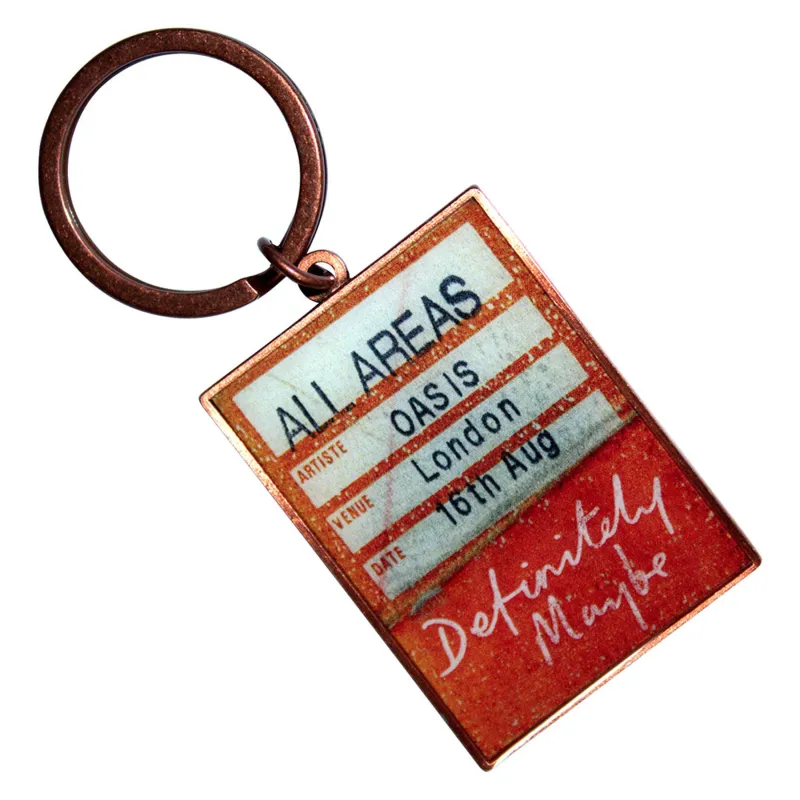 Oasis Definitely Maybe AAA Setlist Keychain Keyring made by Oasis