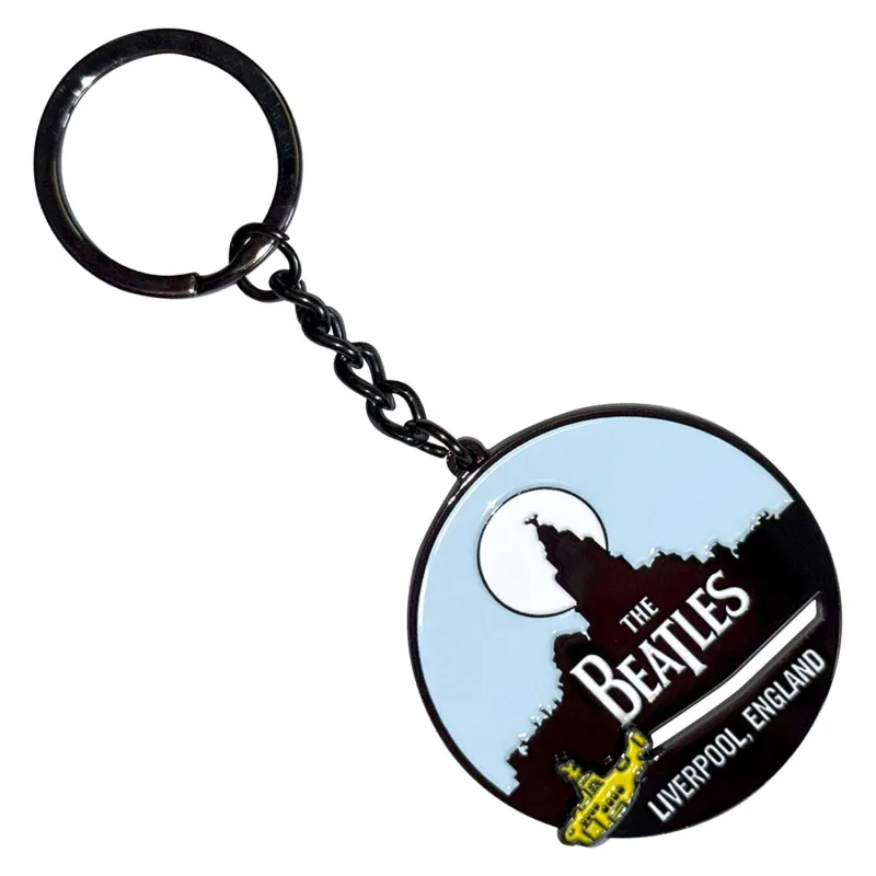 The Beatles Liverpool Skyline Yellow Submarine Keychain Keyring made by Oasis