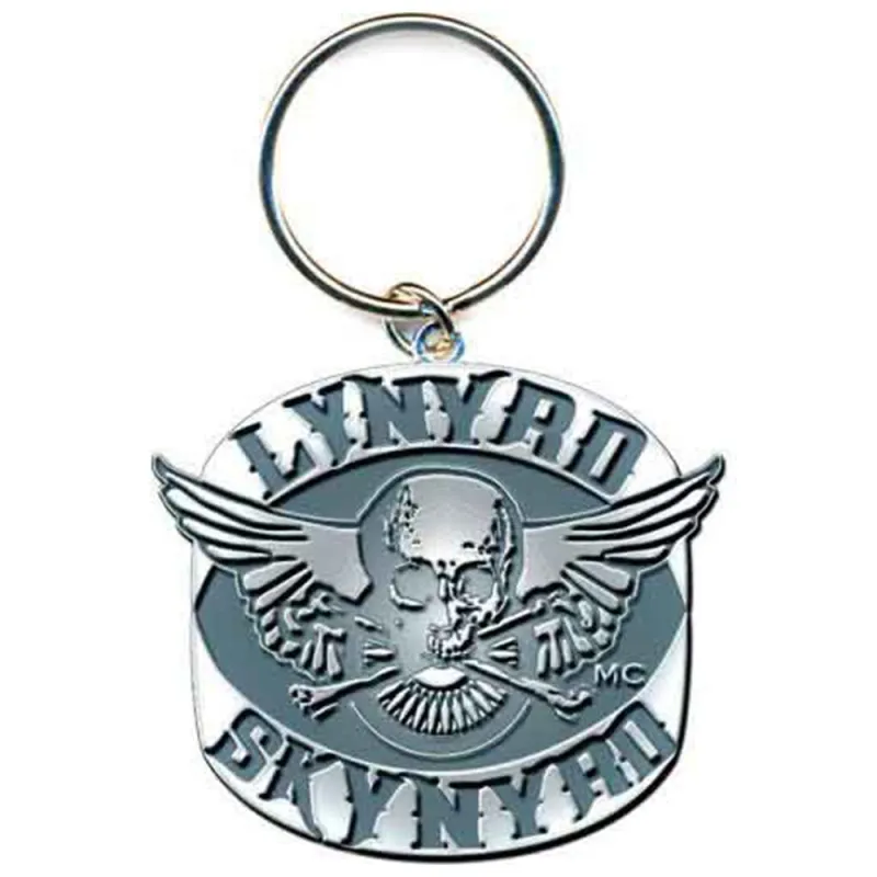 Lynyrd Skynyrd Biker Patch Logo Keychain Keyring made by Paradiso Clothing