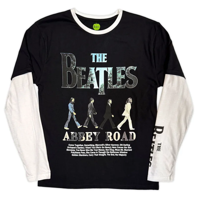 The Beatles Abbey Road Infill Layered Long Sleeve T Shirt made by The Beatles