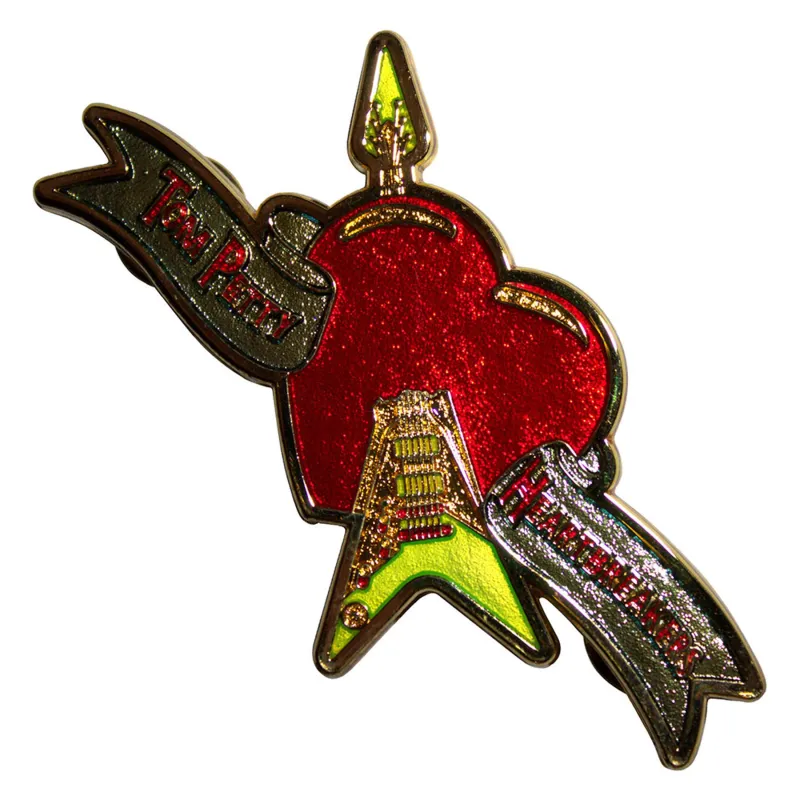 Tom Petty & The Heartbreakers Flying Heart Pin Badge made by Paradiso Clothing