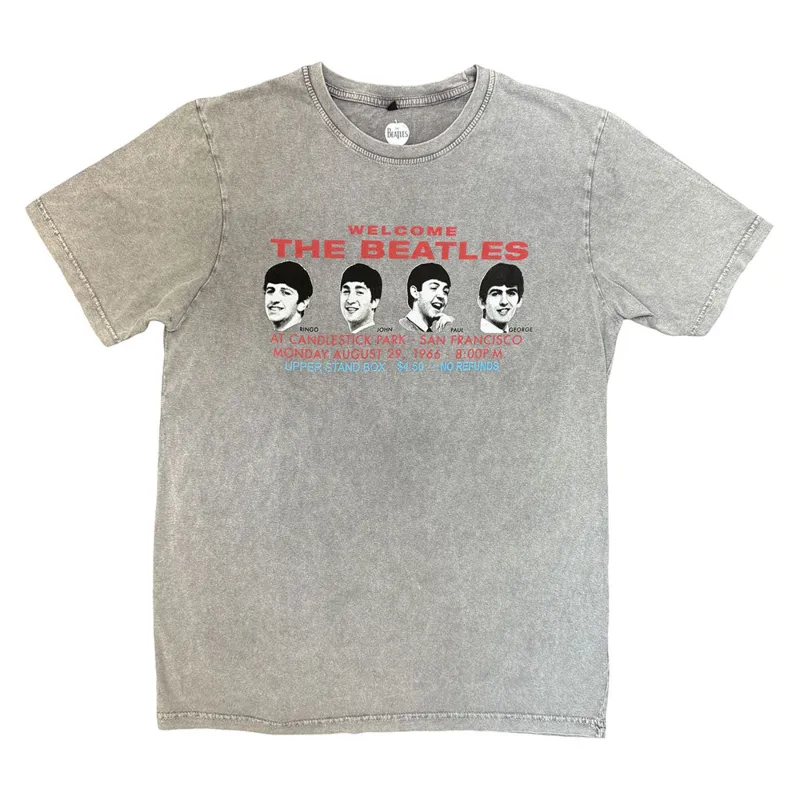 The Beatles Candlestock Park Heads Wash T Shirt made by The Beatles