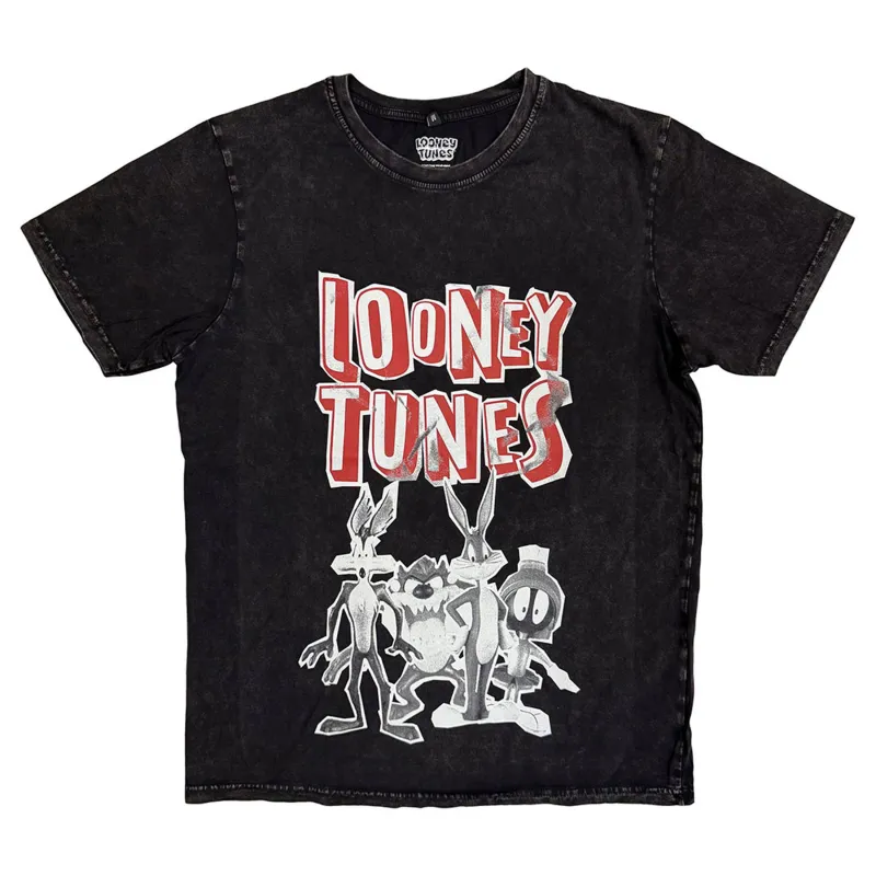 Looney Tunes Characters Stone Wash T Shirt made by Paradiso Clothing