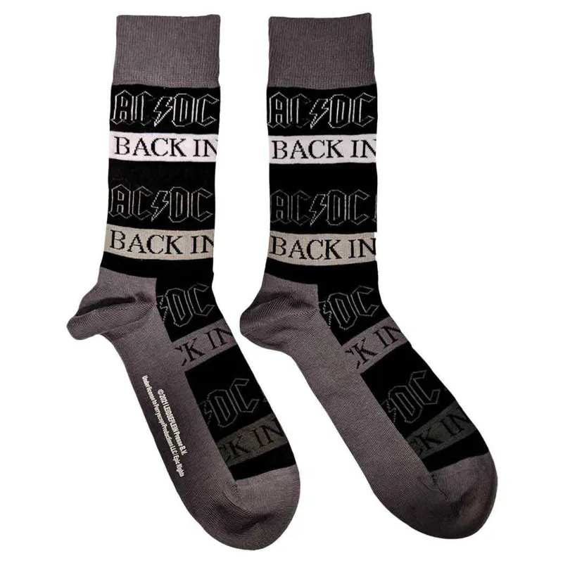 AC/DC Back In Black Womens Ankle Socks sold by Paradiso Clothing