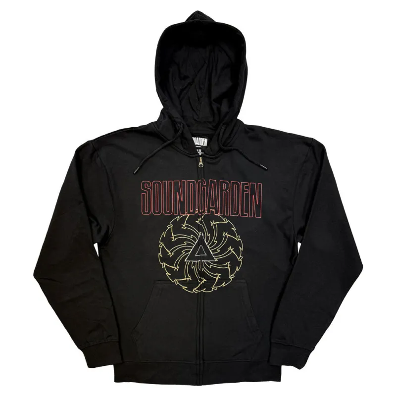 Soundgarden Spiral & Logo Zipped Hoodie made by Paradiso Clothing