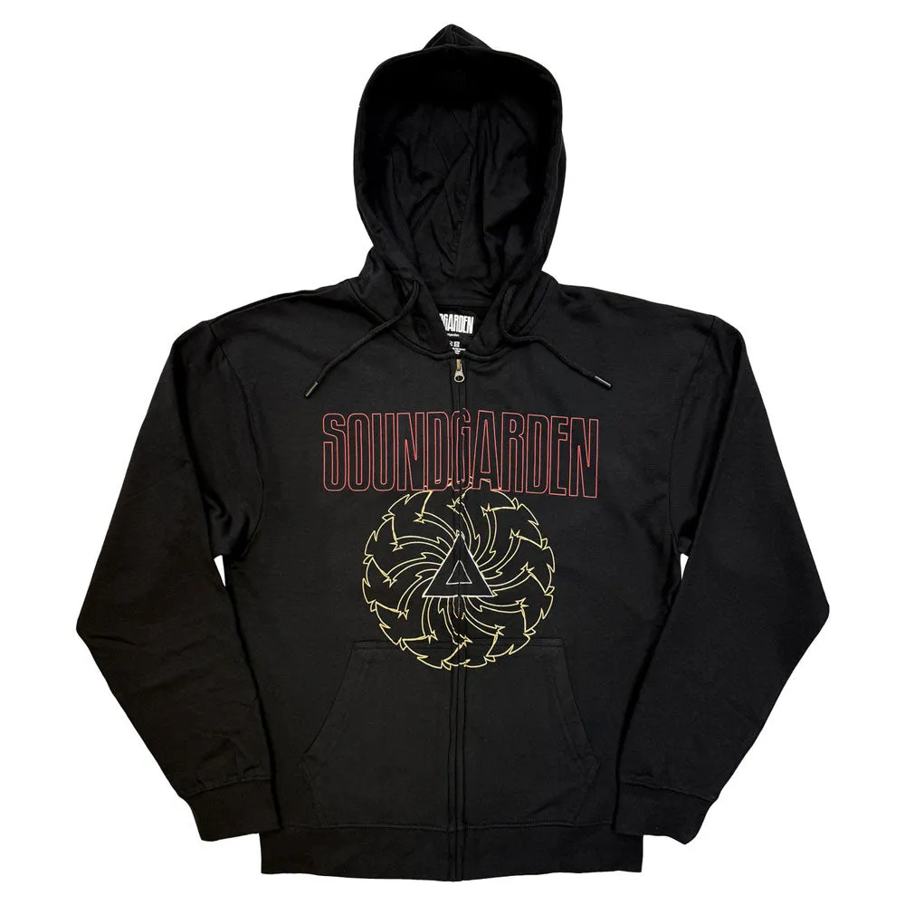 Soundgarden Spiral & Logo Zipped Hoodie sold by Paradiso Clothing