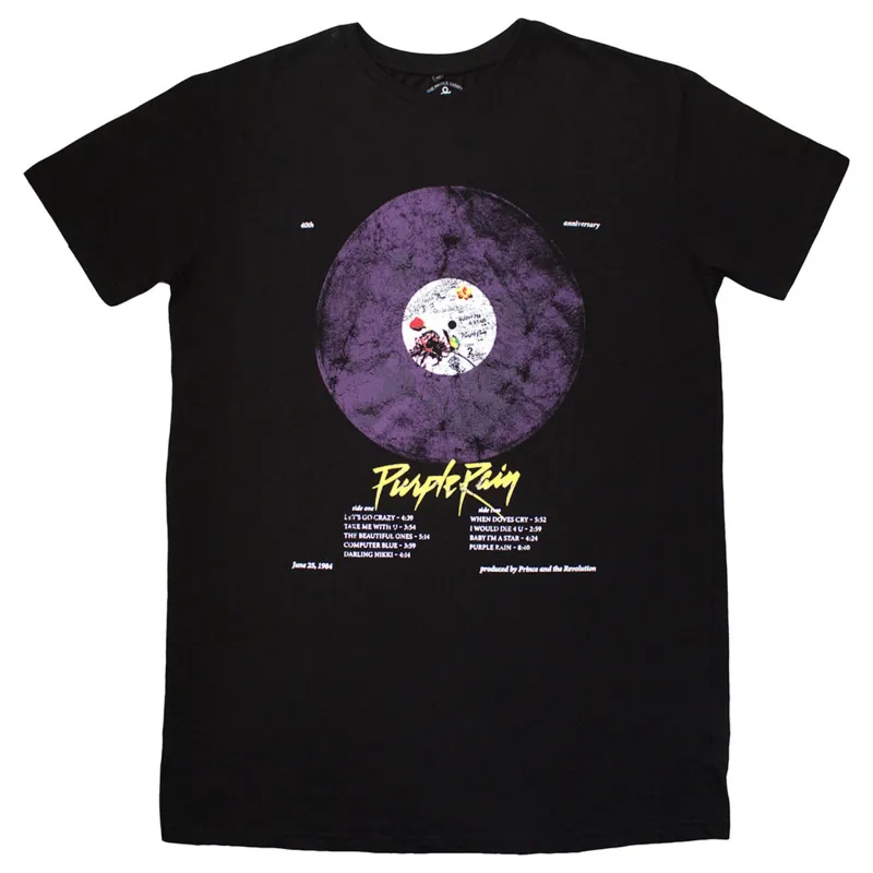 Prince Purple Rain Disc T Shirt Dress sold by Paradiso Clothing