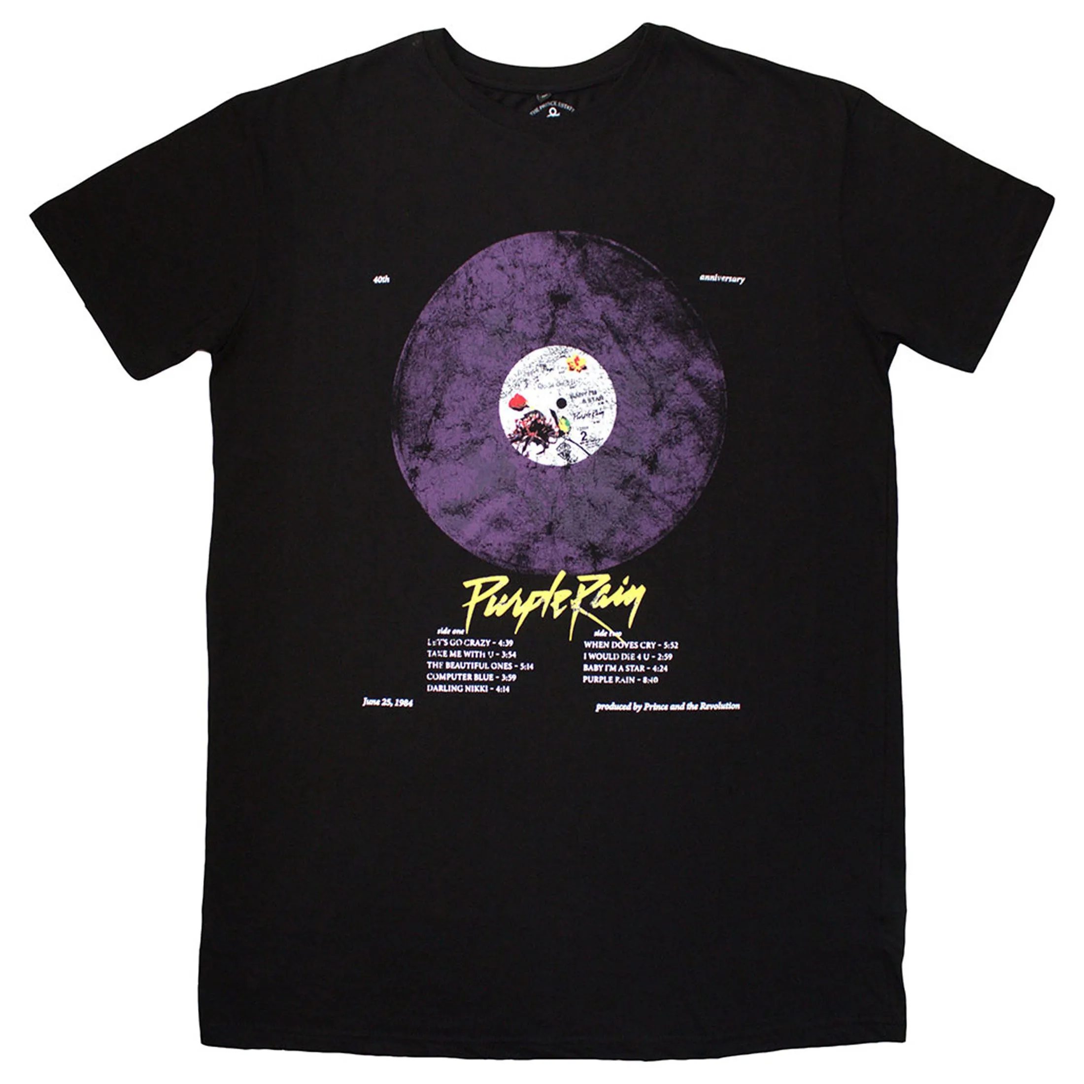 Prince Purple Rain Disc T Shirt Dress sold by Paradiso Clothing