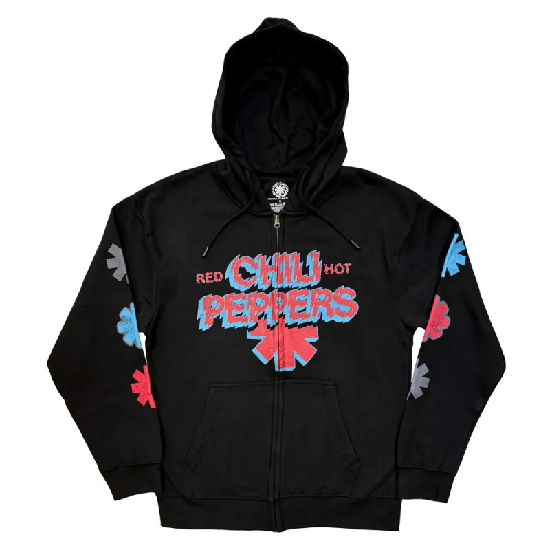 Red Hot Chili Peppers Shock Logo Zipped Hoodie made by Paradiso Clothing
