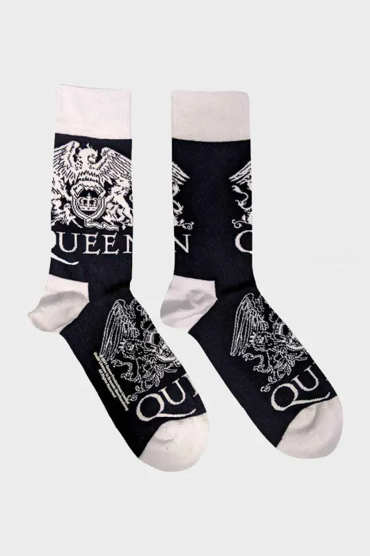 Queen White Crests Womens Ankle Socks sold by Paradiso Clothing