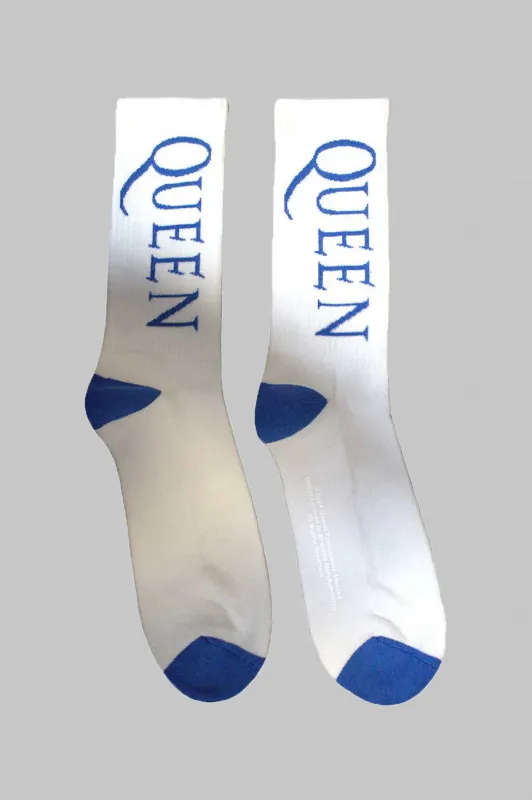 Queen Blue Band Logo Ankle Socks sold by Paradiso Clothing