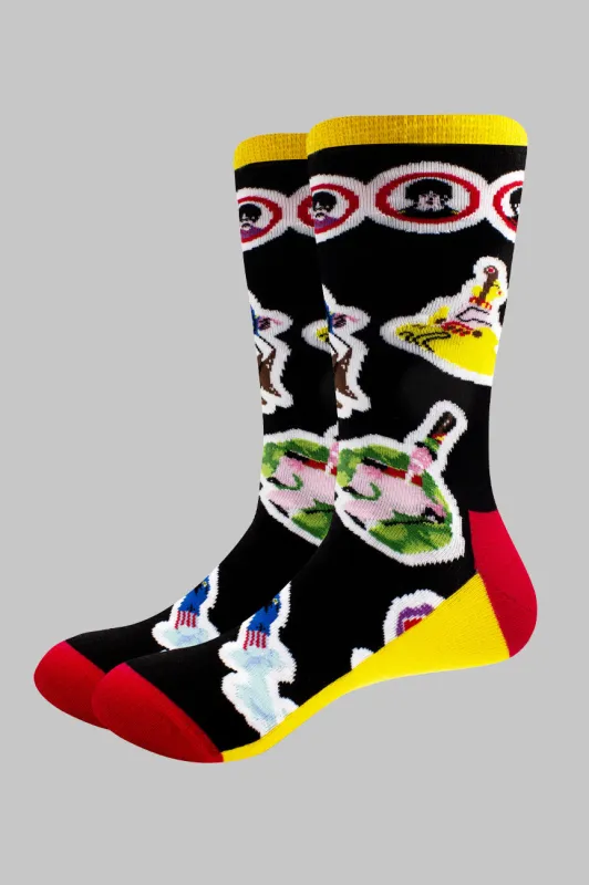 The Beatles Yellow Submarine Portholes and Characters Socks made by The Beatles