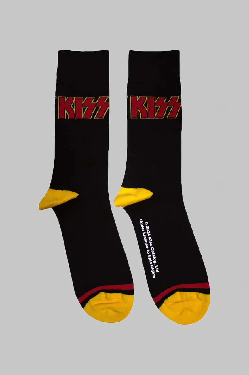KISS Red Band Logo Single Stripe Ankle Socks sold by Paradiso Clothing