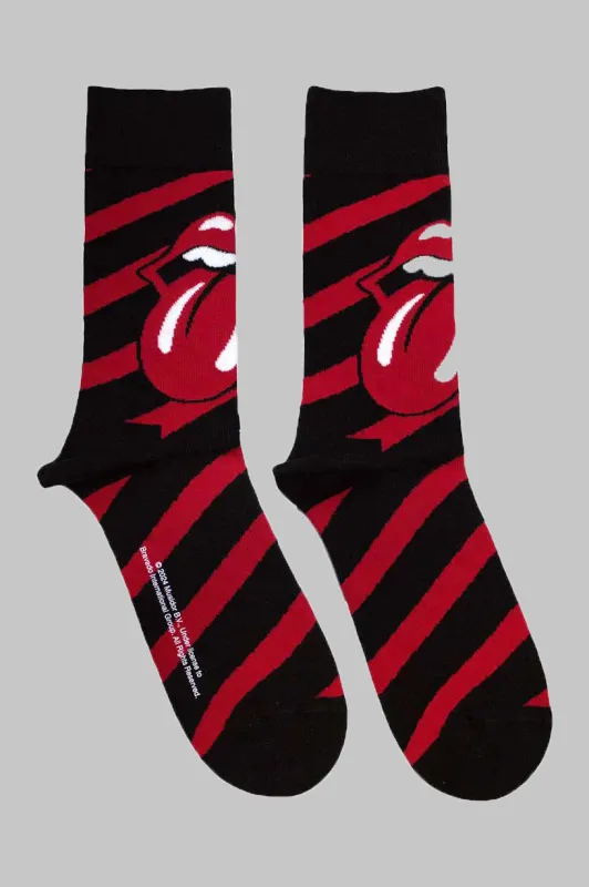 The Rolling Stones Stripes Ankle Socks made by the Rolling Stones