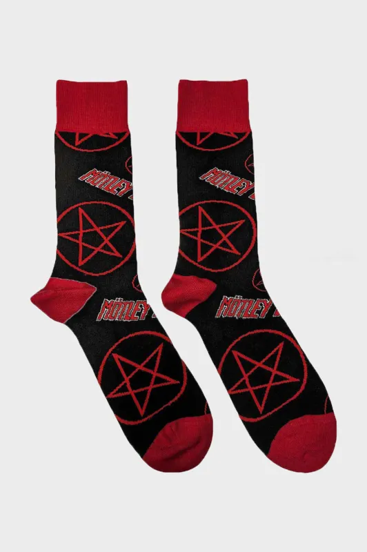 Motley Crue Logos And Pentagrams Ankle Socks made by Motley crue