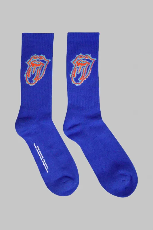 The Rolling Stones Doodle Tongue Ankle Socks made by the Rolling Stones
