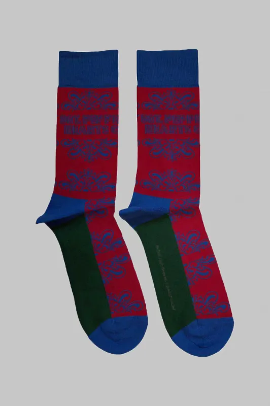 The Beatles Sgt Pepper Text Outlines Ankle Socks sold by Paradiso Clothing