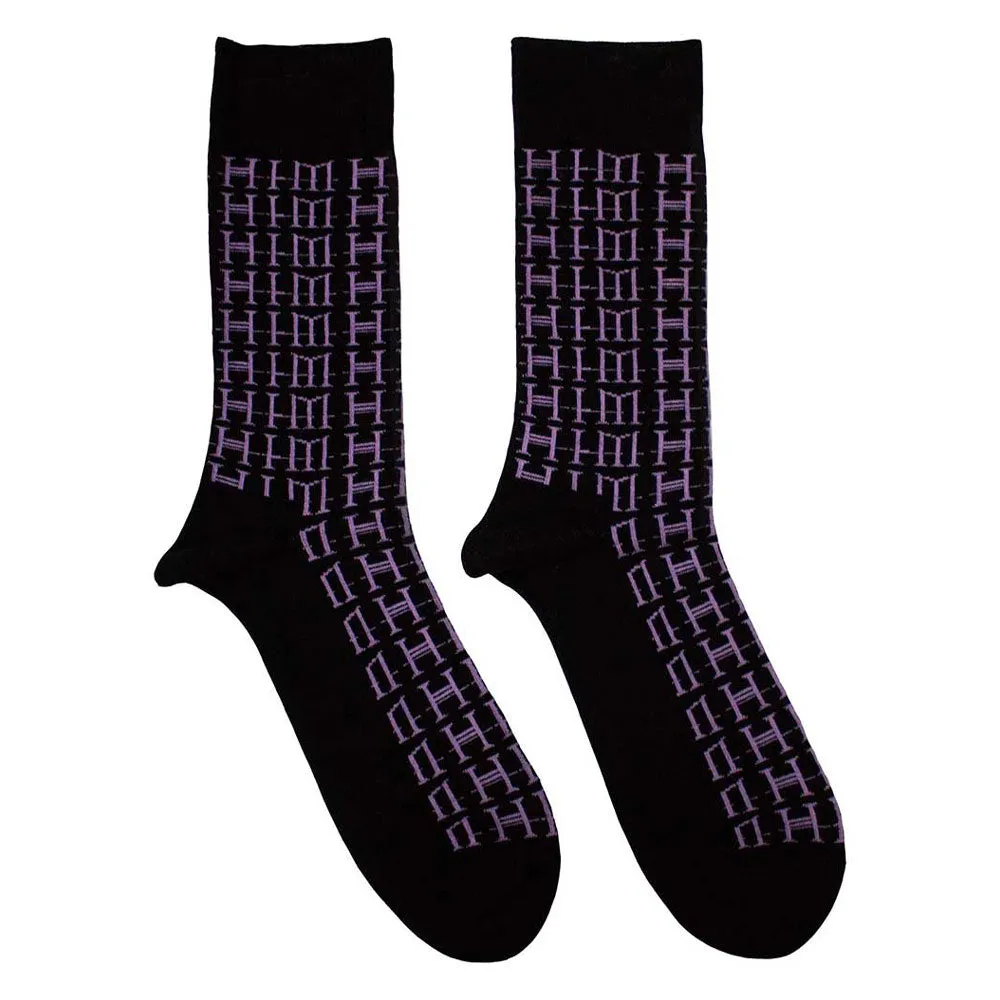 HIM Band Logo Repeat Ankle Socks sold by Paradiso Clothing product image thumbnail 2