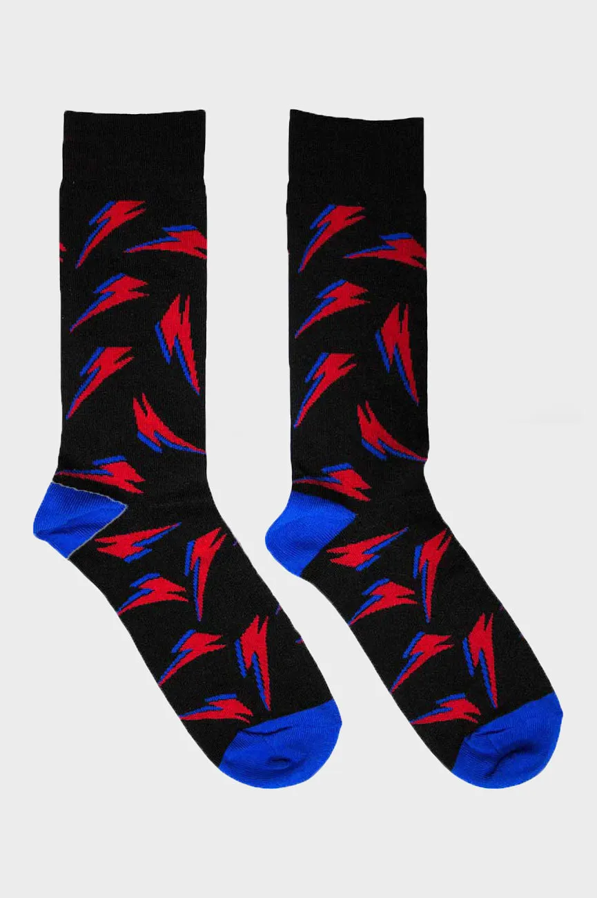 David Bowie Flash Pattern Ankle Socks sold by Paradiso Clothing