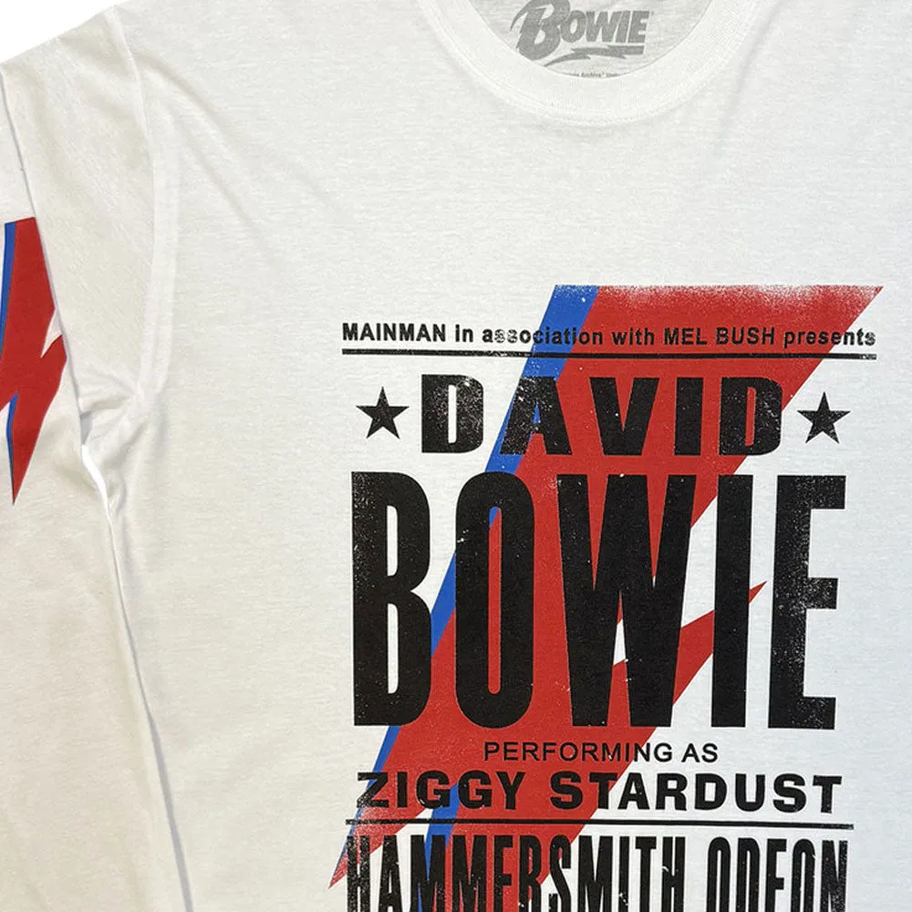 David Bowie Hammersmith Odeon White Long Sleeve T Shirt sold by Paradiso Clothing product image thumbnail 2