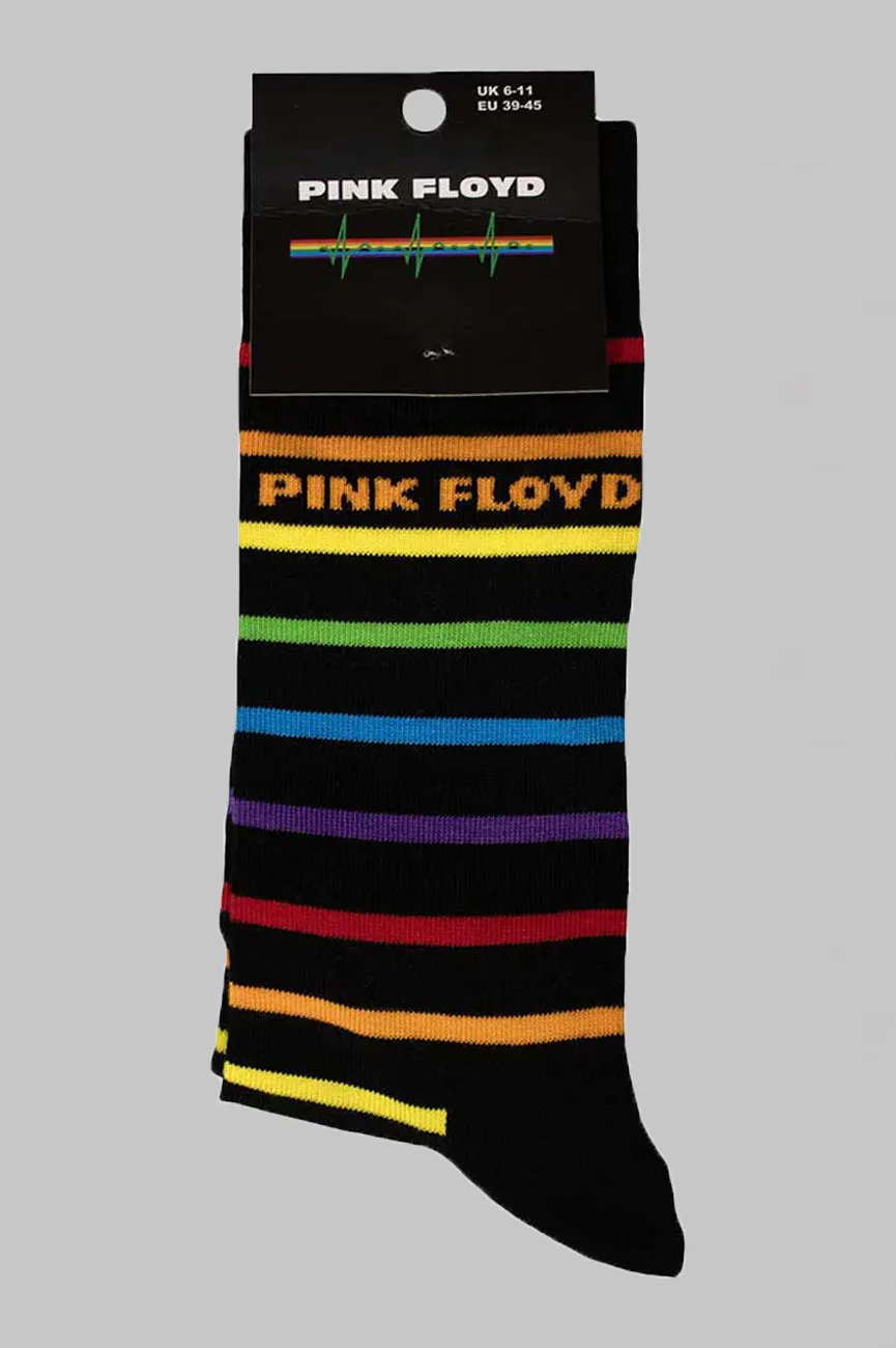 Pink Floyd Prism Stripes Band Logo Ankle Socks sold by Paradiso Clothing product image thumbnail 2