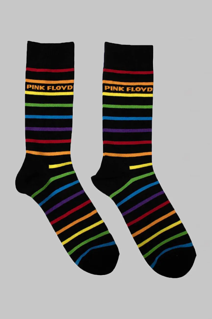 Pink Floyd Prism Stripes Band Logo Ankle Socks sold by Paradiso Clothing