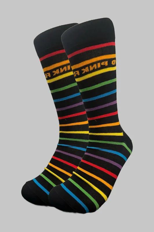 Pink Floyd Wide Stripes Band Logo Ankle Socks sold by Paradiso Clothing