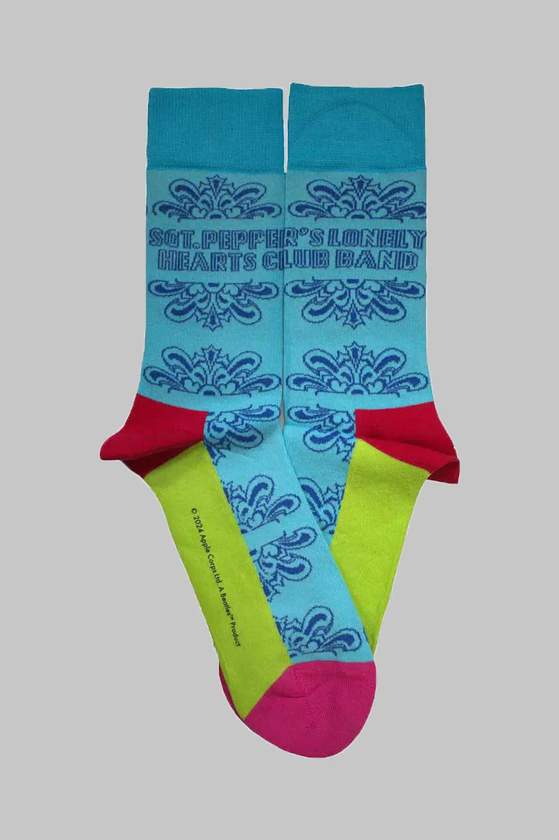 The Beatles Sgt Pepper Text Outlines Ankle Socks sold by Paradiso Clothing product image thumbnail 2