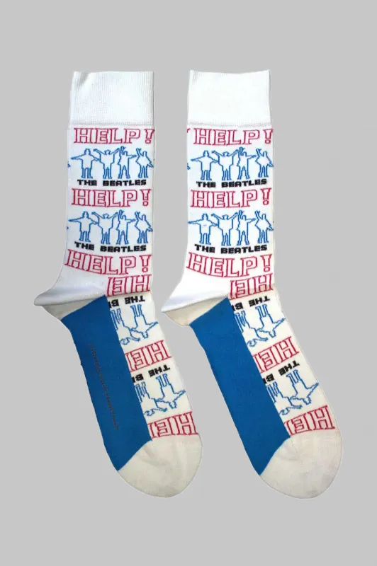 The Beatles Help Outlines Repeat Ankle Socks sold by Paradiso Clothing