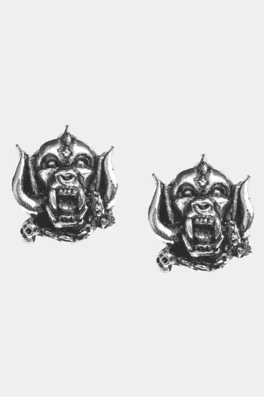Motorhead England Warpig Stud Earrings made by Paradiso Clothing