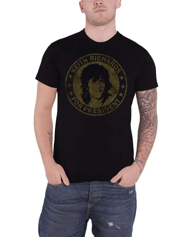 The Rolling Stones Keith for President T Shirt made by the Rolling Stones