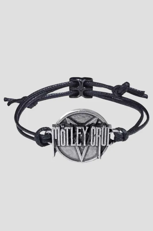 Motley Crue 3D Logo Wristband sold by Paradiso Clothing