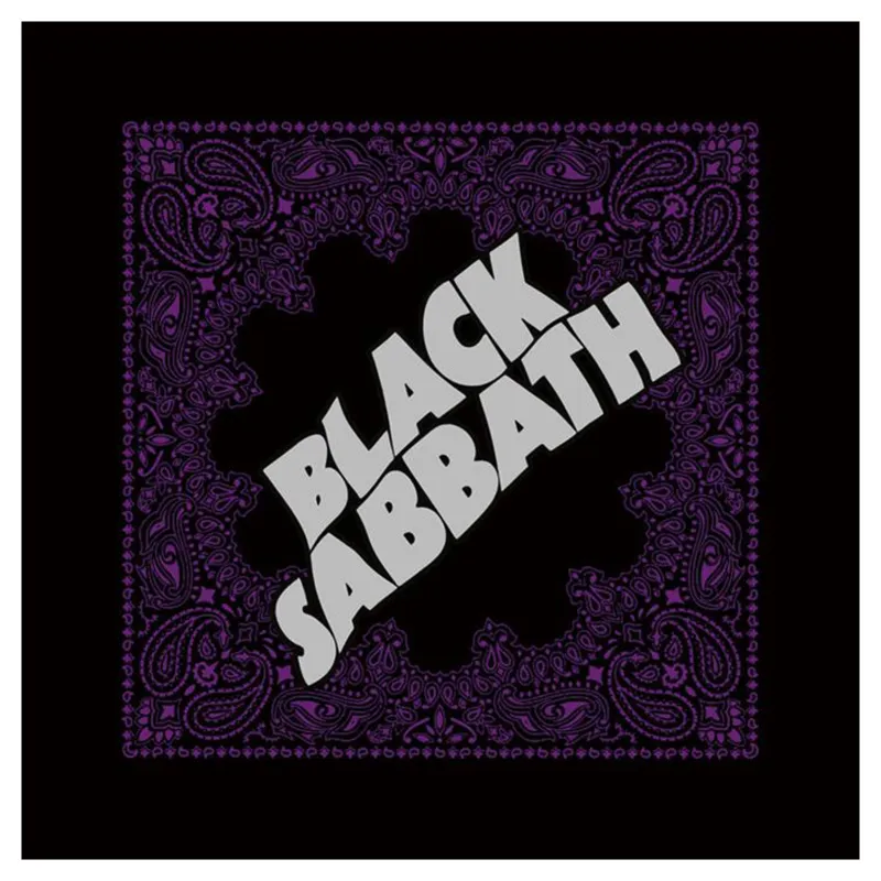 Black Sabbath Classic Wavy Logo Official New Black Bandana (22in x 22in) made by Paradiso Clothing