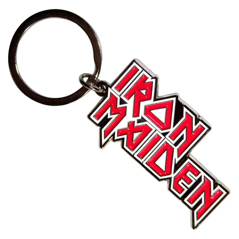 Iron Maiden Stacked Band Logo Keychain Keyring sold by Paradiso Clothing