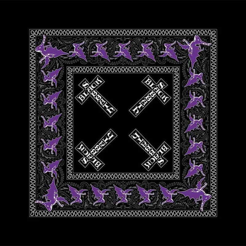 Black Sabbath Bandana Cross Band Logo new Official Black made by Paradiso Clothing