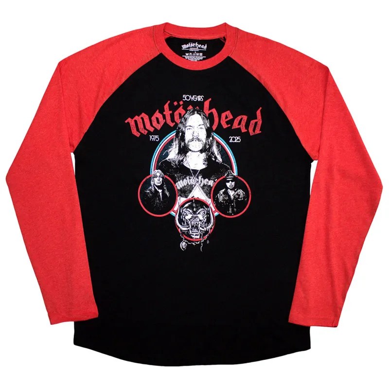 Motorhead Band Circles Raglan Long Sleeve T Shirt made by Paradiso Clothing