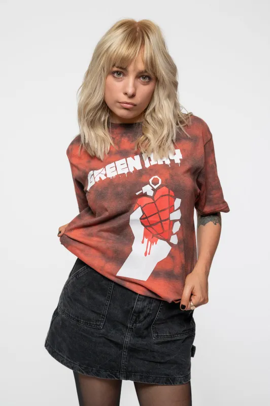 Green Day American Idiot Dye Wash T Shirt sold by Paradiso Clothing