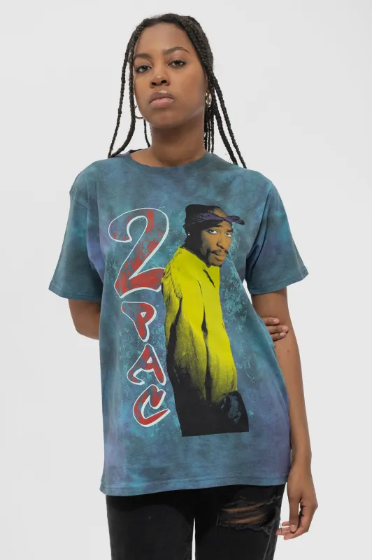 Tupac Vintage 2PAC Dip Dye Wash T Shirt sold by Paradiso Clothing