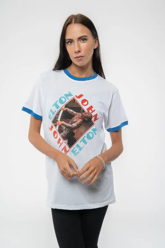 Elton John Piano Diamond Ringer Tee sold by Paradiso Clothing