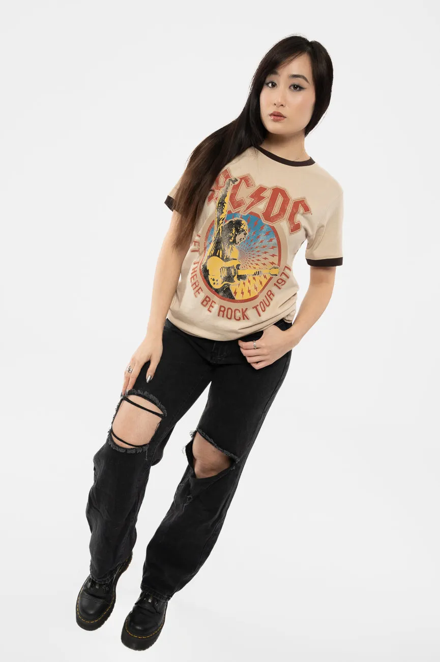 AC/DC Let There Be Rock Tour '77 Ringer T Shirt sold by Paradiso Clothing product image thumbnail 5