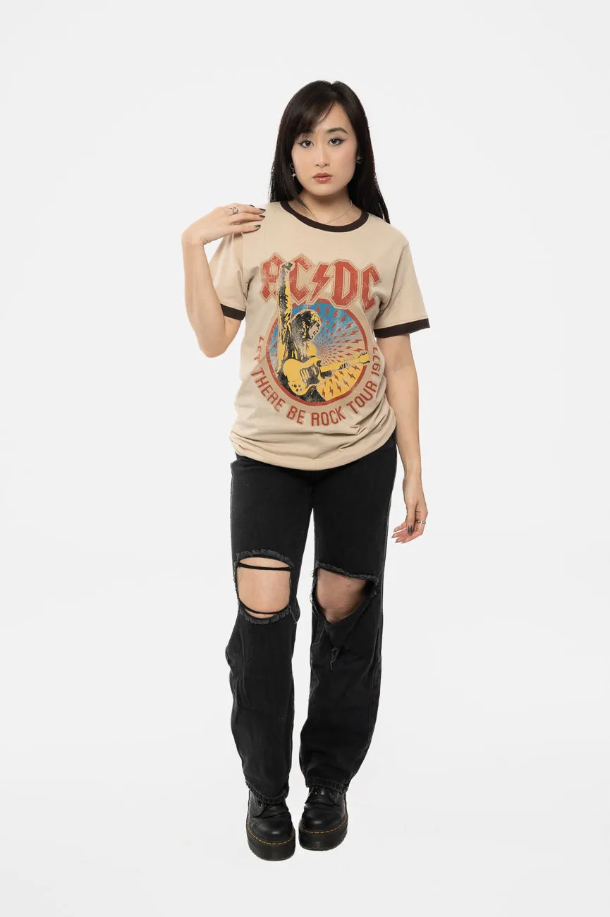 AC/DC Let There Be Rock Tour '77 Ringer T Shirt sold by Paradiso Clothing product image thumbnail 2