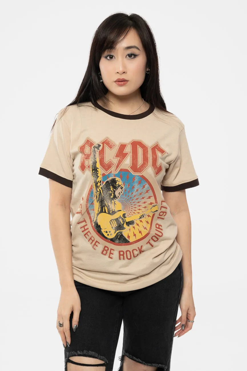 AC/DC Let There Be Rock Tour '77 Ringer T Shirt sold by Paradiso Clothing