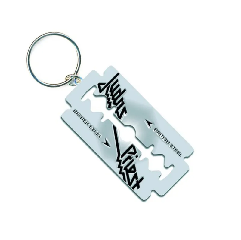 Judas Priest Keyring British Steel Razor Blade Keychain sold by Paradiso Clothing