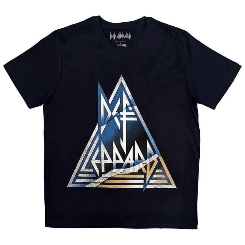 Def Leppard Distressed Triangle T Shirt made by Def Leppard