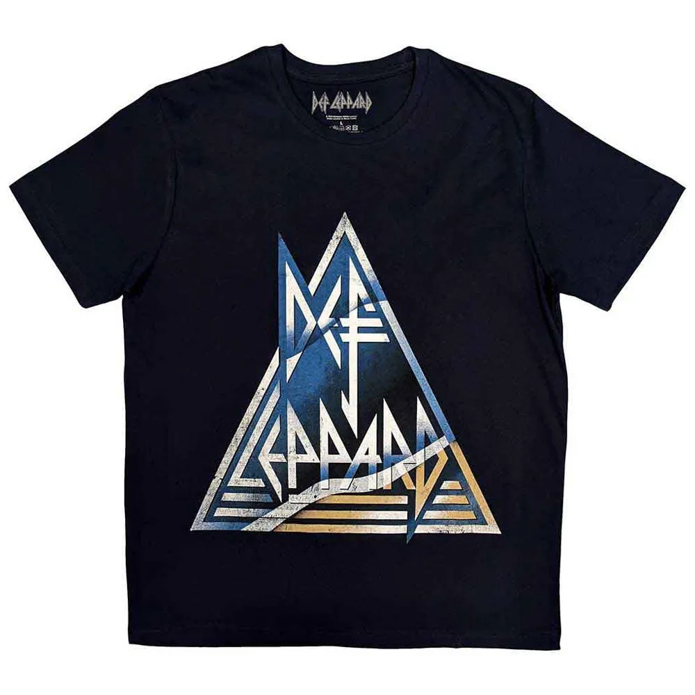 Def Leppard Distressed Triangle T Shirt sold by Paradiso Clothing